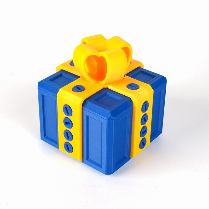 Small Plastic Prank Gift Box with Screws - Option of Middle Finger Prank to Put Inside