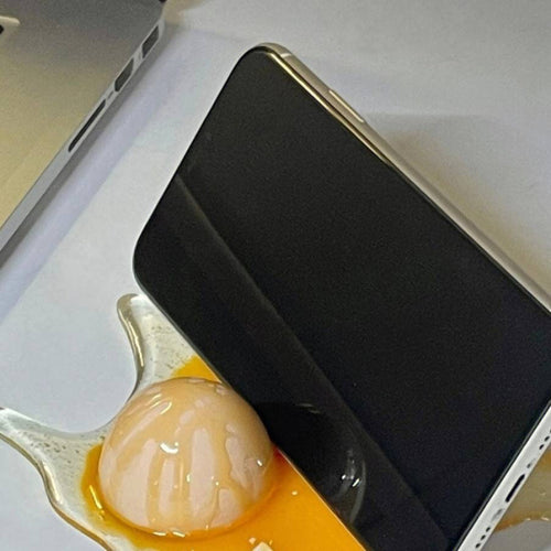 Broken Egg Prank that can be used as a Phone Holder