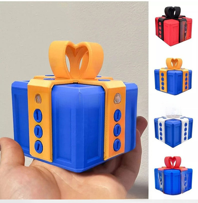 Small Plastic Prank Gift Box with Screws - Option of Middle Finger Prank to Put Inside
