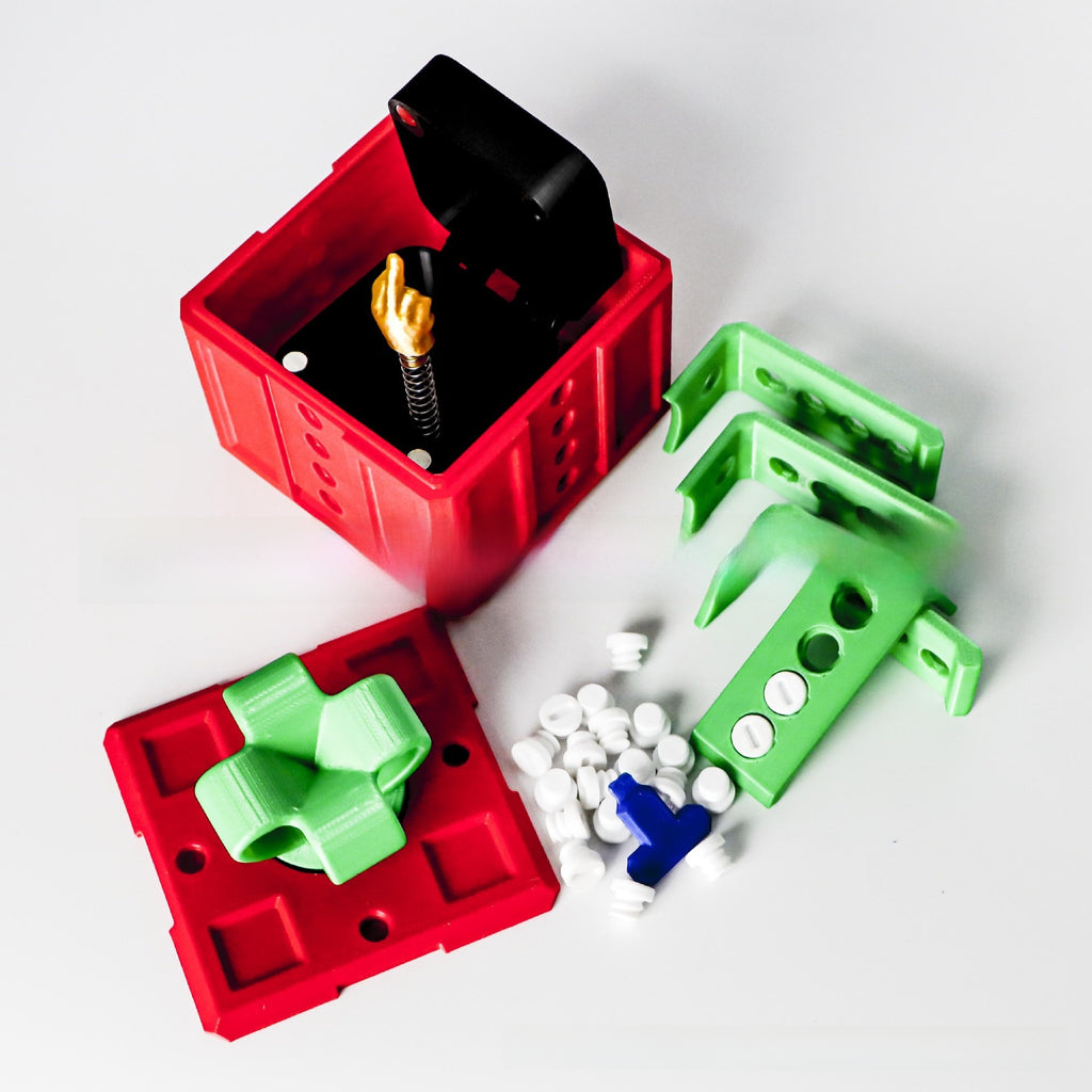 Small Plastic Prank Gift Box with Screws - Option of Middle Finger Prank to Put Inside