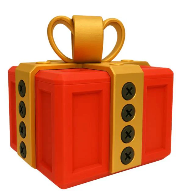 Small Plastic Prank Gift Box with Screws - Option of Middle Finger Prank to Put Inside