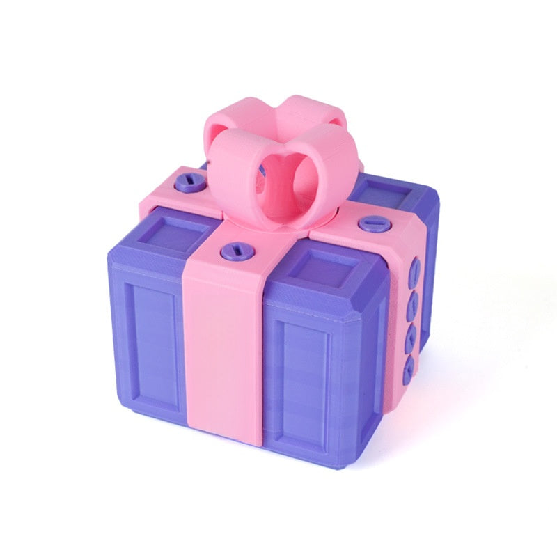 Small Plastic Prank Gift Box with Screws - Option of Middle Finger Prank to Put Inside