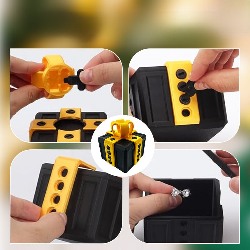 Small Plastic Prank Gift Box with Screws - Option of Middle Finger Prank to Put Inside