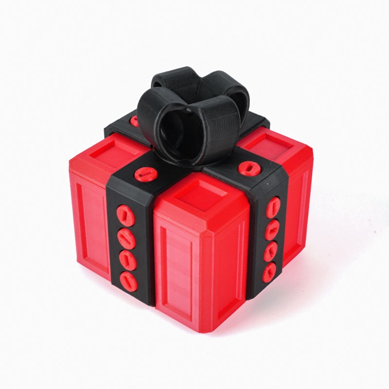 Small Plastic Prank Gift Box with Screws - Option of Middle Finger Prank to Put Inside