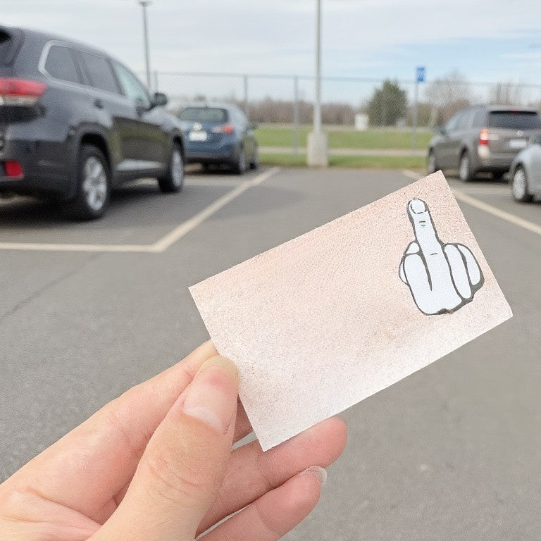 Prank Parking Card - Fake folded $50 bill with message on back